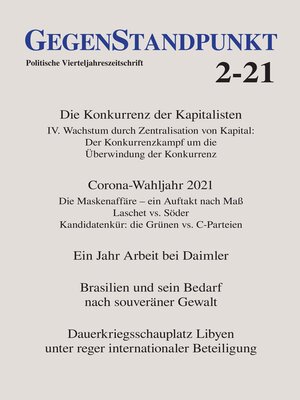 cover image of GegenStandpunkt 2-21